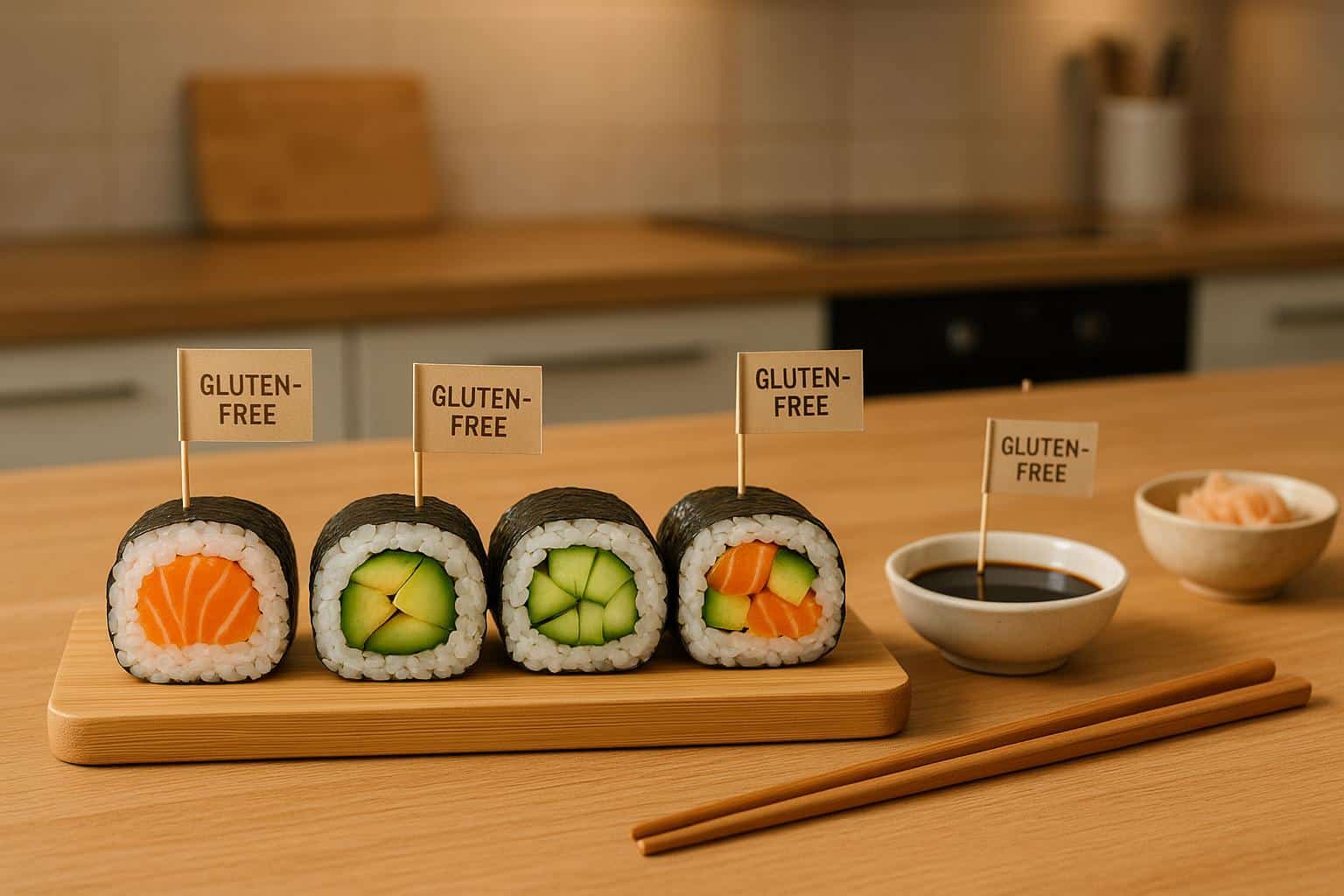 Sushi fără gluten: Prevenirea contaminării încrucișate
